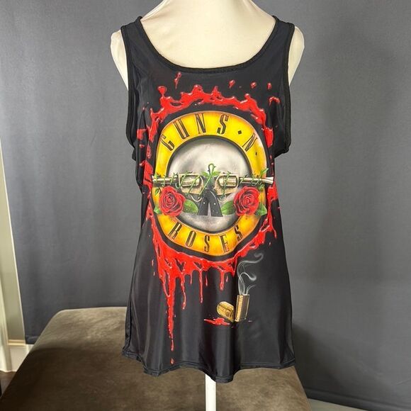 Women’s Black Guns N' Roses Tank Top Size M NEW - Picture 1 of 9